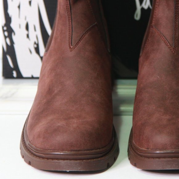 Jack 'n Jill Chelsea Brown Suede Boots Size 10 Never Worn - Picture 6 of 12